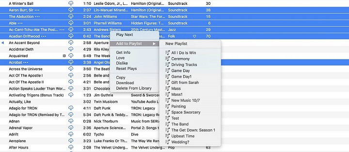 add itunes right click playlists quickly