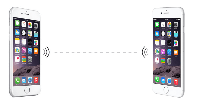 distance between iphone and iphone