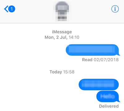 iMessages delivered