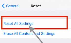 reset all settings