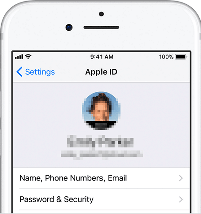 view apple id in settings