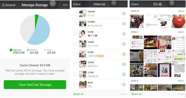 how to delete wechat photo