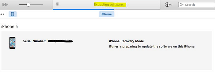 itunes stuck on extracting software