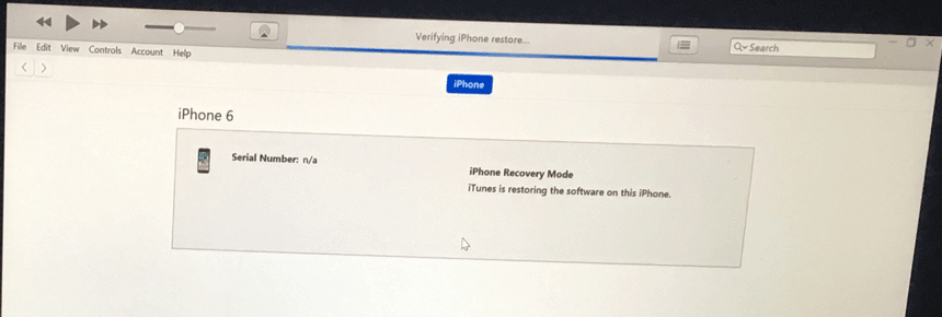 what does verifying iphone restore mean