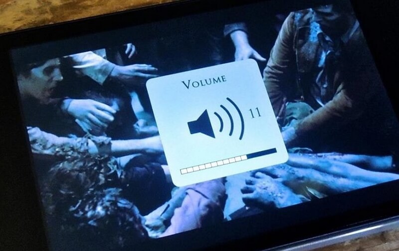 volume up during using app