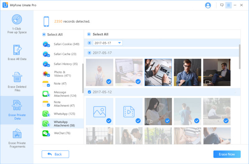 iMyFone Umate Pro whatsapp data erasing