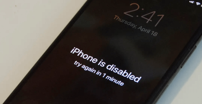 disabled iphone