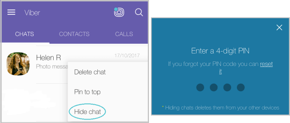 hidden viber messages