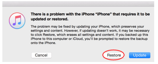 restore iphone with itunes