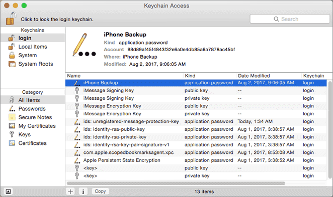 iPhone backup