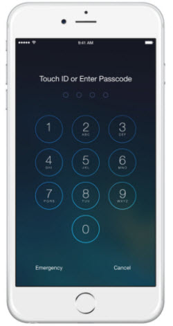 Touch ID or enter passcode