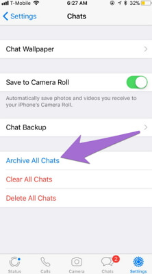 How to hide whatsapp chat