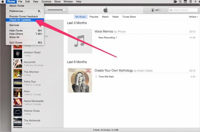 update itunes mac