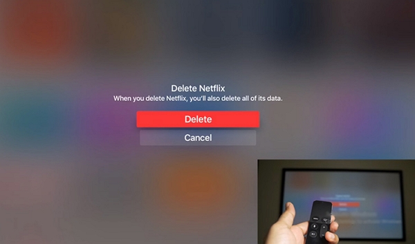 delete Netflix from apple tv 