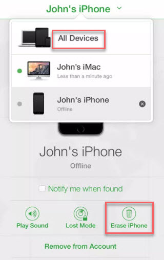 icloud find my device