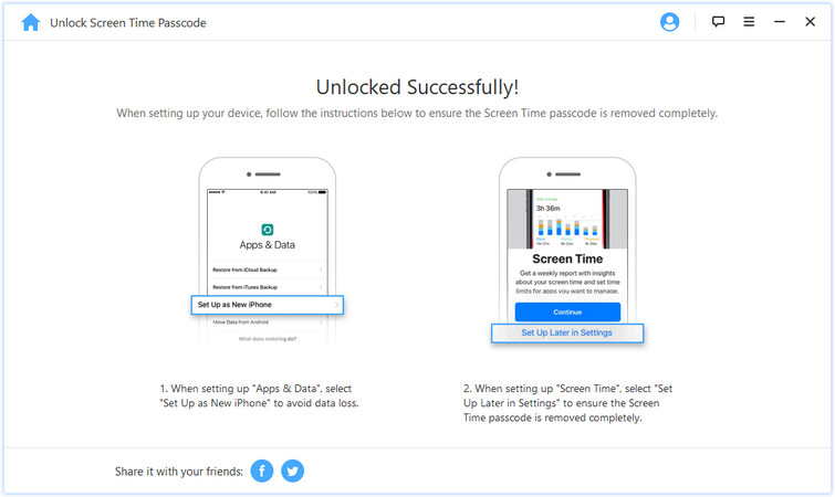 finished bypass screen time passcode