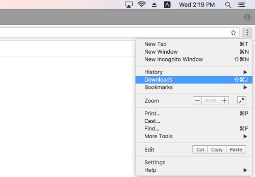 clear chrome downloads mac