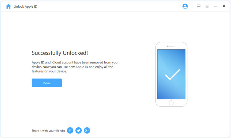 finish the apple id bypass progress