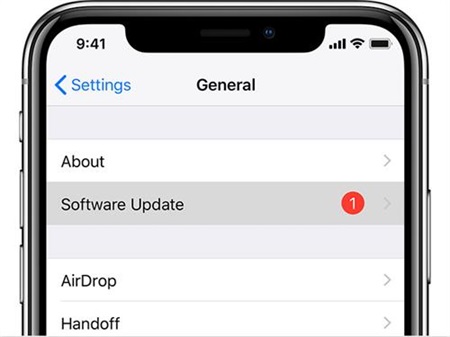 update iphone setting from ota