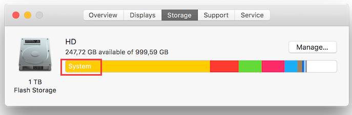 mac system storage