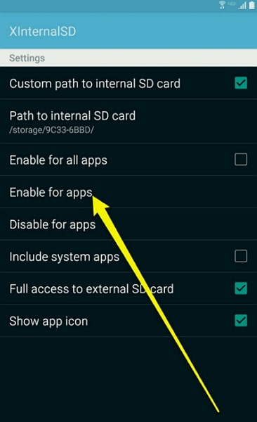 bxinternalsd enable for apps