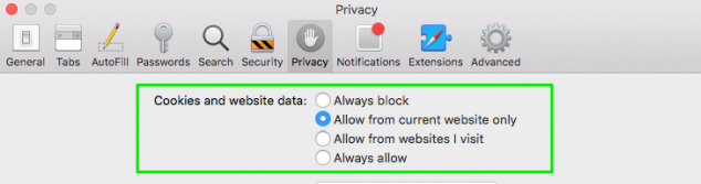 safari blocking cookies mac