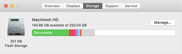 clear disk space on mac