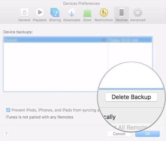 delete old itunes backup mac