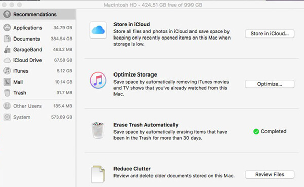 optimize storage on mac