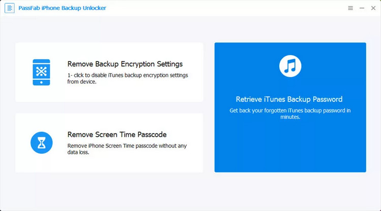 PassFab iPhone Backup Unlock Software