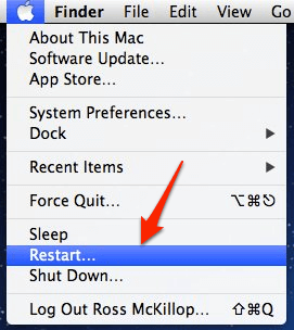 force mac restart keyboard