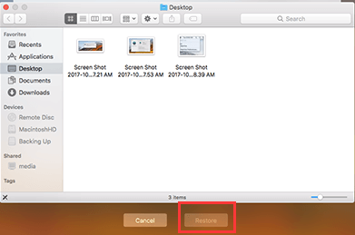 restore time machine backups