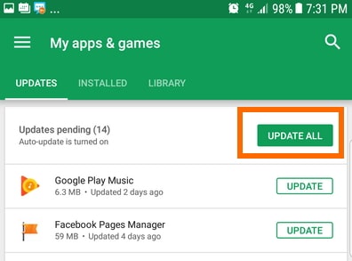 update whatsapp android