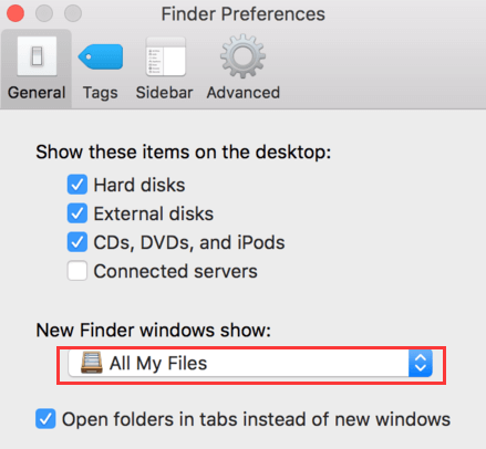 use finder on mac