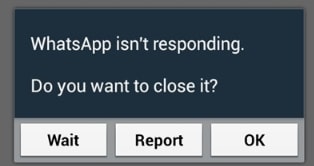 whatsapp not responding on android