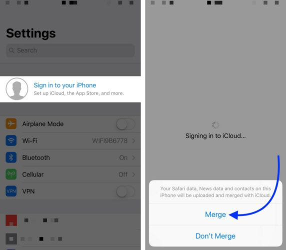 update apple id on settings