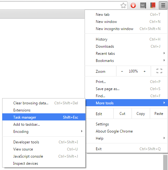 chrome task manager