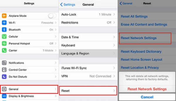 reset network settings