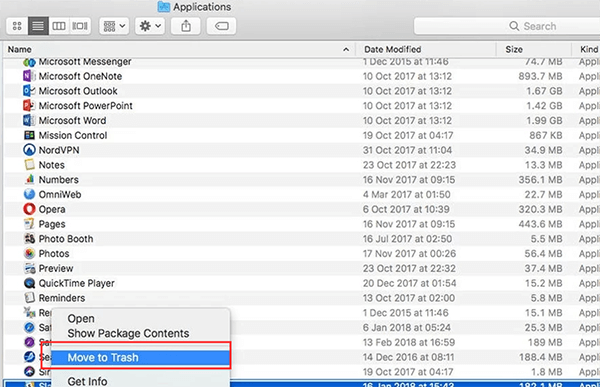 uninstall apps on mac