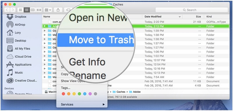 move to trash