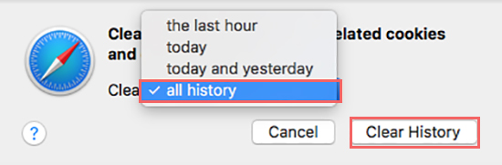 delete download history on safari
