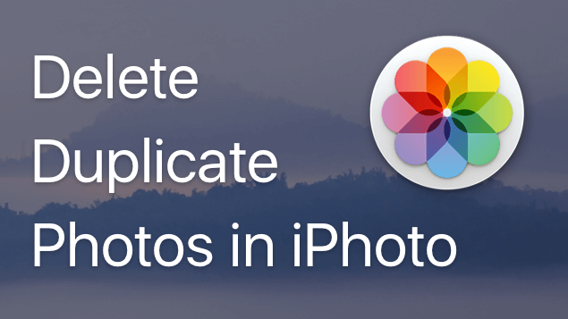 delete duplicate photos in iphoto