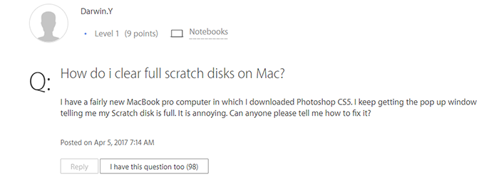 how to clean scratch disks on mac