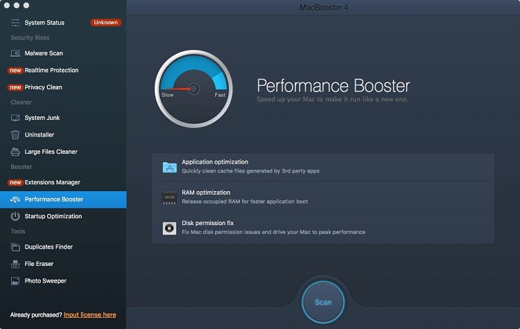 macbooster optimizer feature