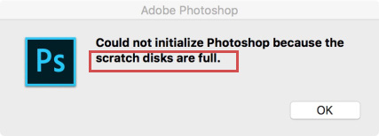 photoshop scratch disk full error