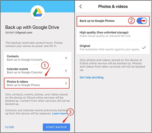 backup whatsapp media via google drive