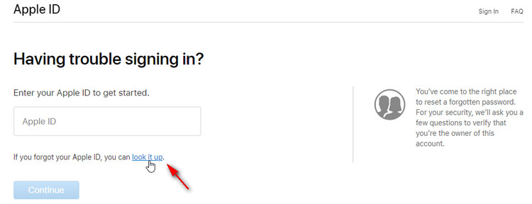 Look up Apple ID