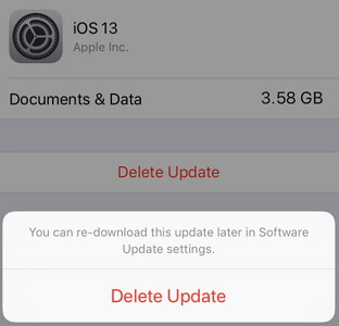 delete ios 16 update