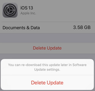 delete ios 16/17 update