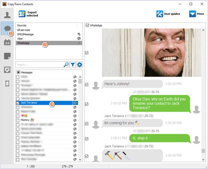 copytrans-contacts read whatsapp messages
